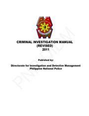 REVISED DIRECTORATE FOR INVESTIGATION AND .